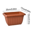 thumbnail image 3 of Specollect 1 Pcs Modern Rectangular Planter for Balcony, Faux Ceramic Style Breathable Plastic Pot for Growing Vegetables Flowers, Retro Decorative Plant Container, 3 of 9