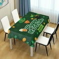 thumbnail image 7 of 60"x120" St Patrick's Day Clover Tablecloth, Waterproof Washable Polyester Square Table Cover, Durable Tablecloth for Kitchen Dining Table Party Decor, 7 of 7