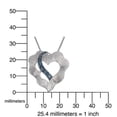 thumbnail image 3 of Vir Jewels 1/5 CTTW Blue Diamond Heart pendant Necklace for Women 925 Sterling Silver 18 Inch Chain, 3 of 5