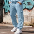 thumbnail image 5 of Men's Cargo Jogger Sweatpants Loose Fit Casual Pants with Side Pockets Cuffed Ankle Athleisure Pants XL, 5 of 9