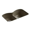 thumbnail image 6 of Kohler K-6626-6U Langlade 33" Double Basin Under-Mount Enameled Cast-Iron Kitchen Sink -, 6 of 7
