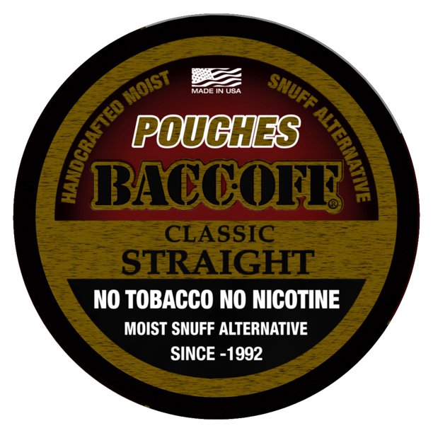 Baccoff Original Straight Pouches Premium Tobacco Free Nicotine Free Snuff Alternative 10 Cans Walmart Com Walmart Com