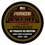 BaccOff, Original Straight Pouches, Premium Tobacco Free, Nicotine Free Snuff Alternative (5 Cans)