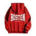 thumbnail image 4 of MHFRRA Sudadera con Capucha y Estampado de Letras para Una Comodidad Elegante y Uso Diario Rojo, 4 of 5