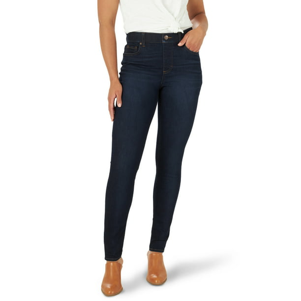 Lee Women's High Rise Slim Fit Sculpting Pull On Skinny Jeans - Walmart.com