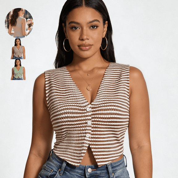 IAIKUO Sleeveless Slim Fit Open Front Blazer Vest, Women's