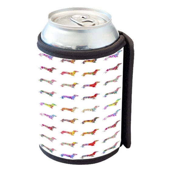 KuzmarK Insulated Drink Can Cooler Hugger - Dachshund Dogs Pretty
