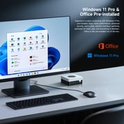 CHUWI LarkBox X Mini PC,256GB SSD 8GB RMA,Intel i3-1220P (10C/12T, up to 4.4GHz),Windows 11 Mini Gaming/Bussiness Desktop Computers,WIFI 6,Hybrid–Cooling System