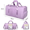 thumbnail image 2 of NANWEI Maleta Deportiva Bolsa de Deporte Gym con Compartimento para Zapatos y Bosillo Impermeable, Bolso de Viaje, para Hombres y Mujeres, Ligero(Lila) Sincero Electrónica, 2 of 7