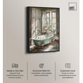 thumbnail image 2 of Spring Bliss Bathroom Canvas Farmhouse Floral Art by Art Remedy, Black Frame, 24" x 36", 2 of 7