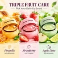 thumbnail image 6 of 3 Pcs Bee Lip Balm Honey Pot, Honey & Strawberry Lip Mask Propolis Moisturizing Hydrating Prevention Dry and Cracked Lip Scrubs Exfoliator (Honey+Strawberry+Apple Lime), 6 of 7