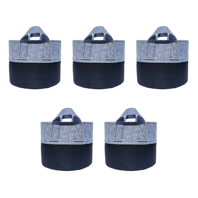 Destyer 5pack/lot Pot Robuste pour les Plantes avec une Excellente Durabilité Multifonction Gris double Sort D40 * H30 1Set