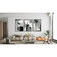 thumbnail image 2 of Large Framed Canvas Wall Art - Rustic Brown and White Abstract Pictures for Living Room Aesthetic Vintage Wall Decor Retro Prints for Bedroom Dinning Room Black Float Framed 16" X 24" X 3 pcs, 2 of 6