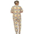 thumbnail image 4 of White Mark Women's Plus Size Short Sleeve Top & Pants Tropical Pajama Set, 4 of 5