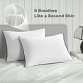 thumbnail image 3 of BlessLiving Cooling Pillowcases King, Breathable Envelope Closure Bedding Pillow Cover, Set of 2, 20" x 36", White, 3 of 10