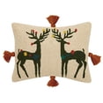 thumbnail image 1 of Peking Handicraft 31JBL25C18OB 18 in. Rudy RudyTassels Hook Pillow, Green & White, 1 of 1