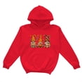 thumbnail image 2 of Tfken Halloween Hoodies For Girls Cartoon Graphic Print Pullover Sweatshirt Fall Winter Long Sleeve Lined Soft Warm Casual Family Gathering Tops Size,1-14 Years Red, 2 of 4