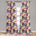 thumbnail image 5 of Art Curtains 2 Panels Set, Bold Brushstrokes in Different Colors Modern Hand Painted Style with Grunge Rough Look, Window Drapes for Living Room Bedroom, 56"W X 63"L, Multicolor, by Ambesonne, 5 of 5