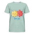 thumbnail image 4 of Camisas de Manga Larga para Hombres Imprimir Casual Cuello Redondo Blusa de Manga Corta, Camisas de Lino para Hombres, 4 of 8