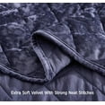 thumbnail image 6 of Chezmoi Collection Lux Purple Velvet Quilt Queen Set, 3-Piece Lush Plush Distressed Velvet Bedding All Season Lightweight Bedspread Brushed Microfiber Reverse with Diamond Stitch Quilting, 6 of 9
