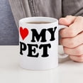 thumbnail image 6 of CafePress - I Love My Pet Mug - 11 oz Ceramic Mug - Novelty Coffee Tea Cup, 6 of 6