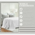 thumbnail image 3 of BNM Classic Cotton Textured Chevron Woven Blanket, California King, White, 3 of 12
