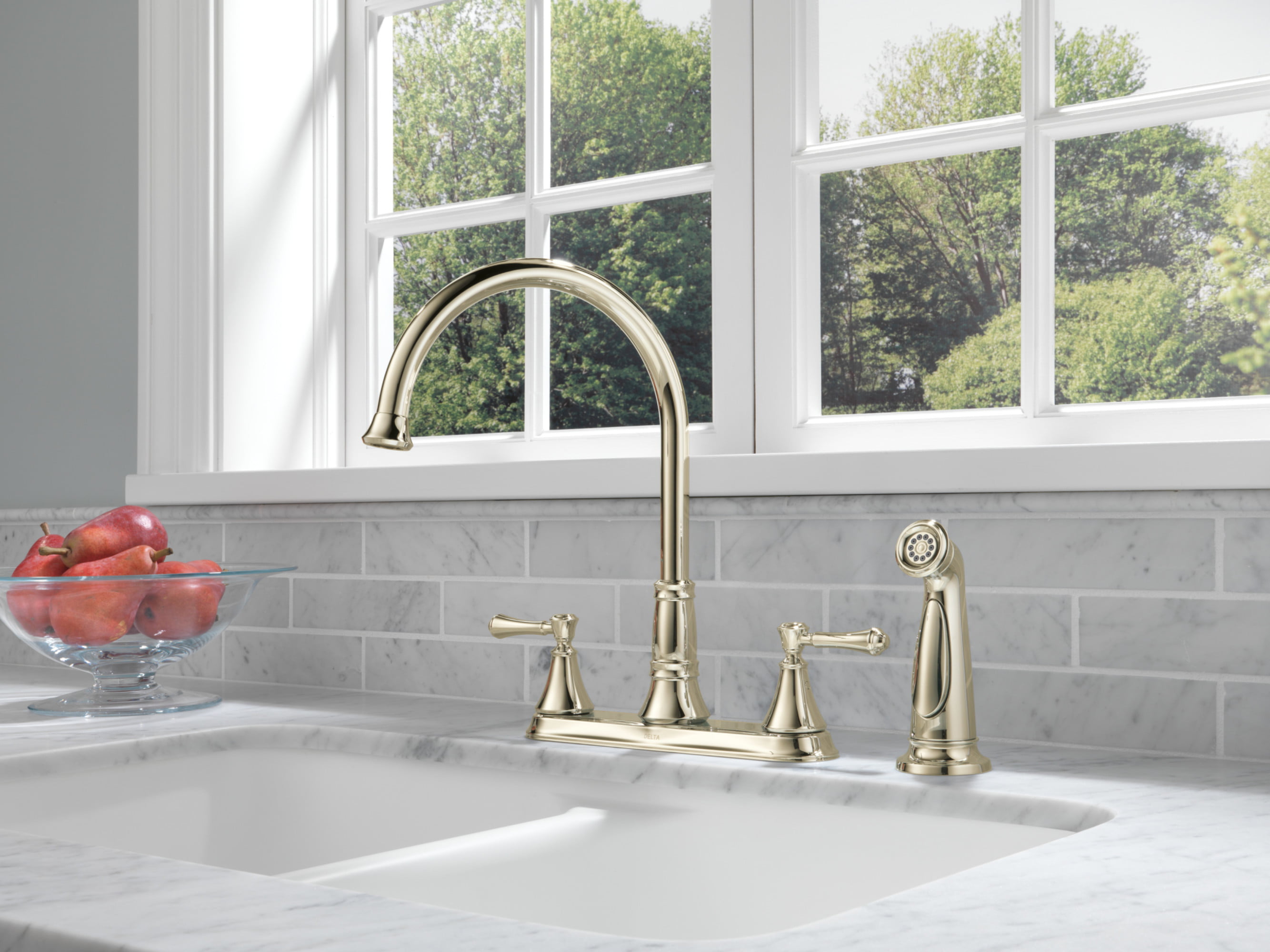 Delta Cassidy Two Handle Kitchen Faucet