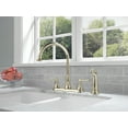Delta Cassidy Two Handle Kitchen Faucet with Spray, Champagne Bronze