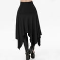 thumbnail image 4 of Womens Halloween Costumes Gothic Skirts for Women Women Stitching Irregular Strappy Skirt Halloween Casual Umbrella Skirt, 4 of 9