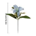 thumbnail image 3 of CuiLiyq 6 Pcs Artificial Lily Bouquet, 12.2 Inch Plastic Decorative Flowers Faux Floral for Wedding Home Party Table Centerpiece, Blue, 3 of 6