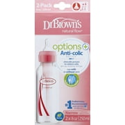Dr. Browns Natural Flow Options Reduces Colic Pink Bottles - 2 CT