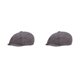 thumbnail image 3 of Qarigey Gorra plana de algodón para hombre, gorra de caballero ergonómica transpirable ajustable de repuesto de Color sólido portátil, gris claro 2piezas, 3 of 6