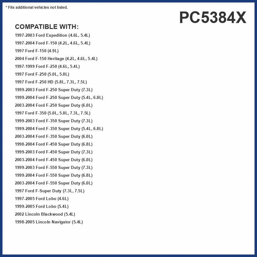 PUREFLOW PC5384X Cabin Air Filter | Fits 1997-2004 Ford F-150 4.2L, 4.6L, 5.4L; 1999-2003 F-250 Super Duty, F-350 Super Duty, F-550 Super Duty, F-450 Super Duty 7.3L