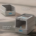 thumbnail image 4 of Cat Litter Box, Drawer-Style Enclosed Large Odor-Control Kitty Toilet with Pull-Out Tray, for Kittens, Big Cats & Multi-Cat Homes, Gray, 4 of 6