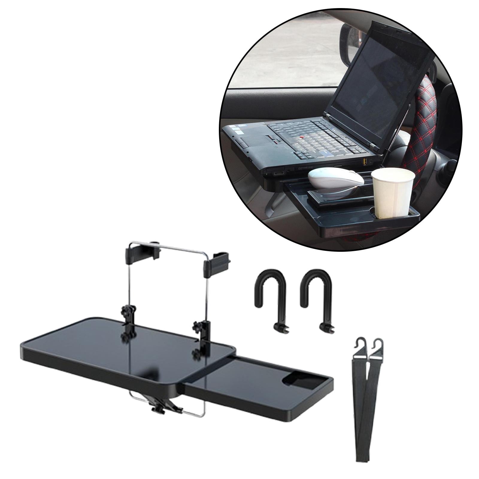 Car Steering Wheel Seat Tray Car Backseat Organizer Folding Stand Made with Durable ABS for Mobile Office and Dining
