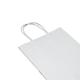thumbnail image 2 of PTP BAGS White 8" x 4.75" x 10.5" Tote Bags [Pack of 250] Recyclable Kraft Paper Gift Bags, 2 of 10