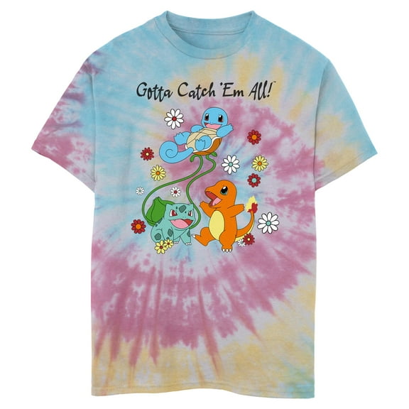Boy's Pokemon Gotta Catch ‘Em All Flowers Graphic T-Shirt