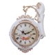 thumbnail image 5 of Reloj de pared de doble cara, redondo, sin tictac, silencioso, clásico, decorativo para colgar. Blanco, 5 of 9