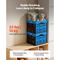 thumbnail image 2 of VEVOR Plastic Collapsible Storage Bins, 25L 3 Packs, Stackable Folding Storage Crates with Handles, Holds 22 lbs Per Bin, Foldable Heavy Duty Containers, Space-Saving Baskets, for Home Organizing, 2 of 9