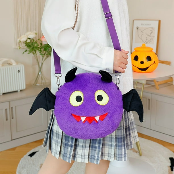 Bolso Bandolera de Halloween, Bolso Decorativo para Dulces de Halloween con Lindos Personajes de Dibujos Animados