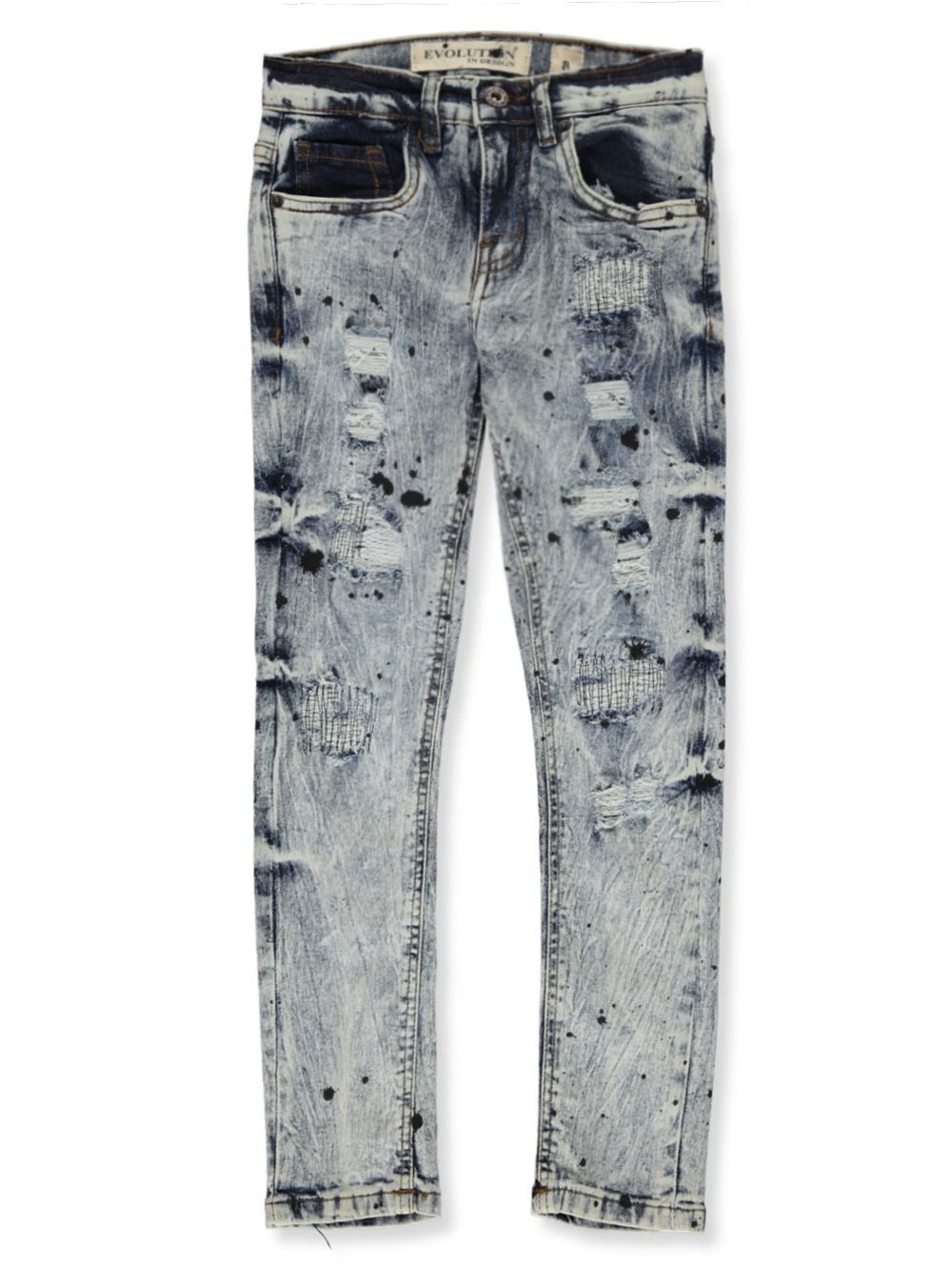 Rip Patch Skinny Jeans - light tint, 7 