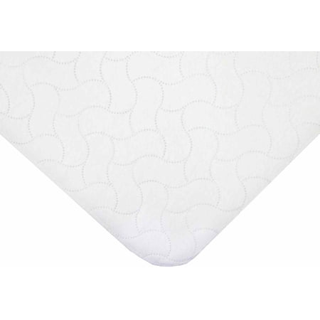 American Baby Company Quilt-like Flat Bassinet Protective Pad Cover - White