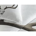 thumbnail image 3 of Ambesonne Antlers Quilted Coverlet 3 Pcs, Deer Skull Skeleton, King Size, Warm Taupe Pale Grey, 3 of 4