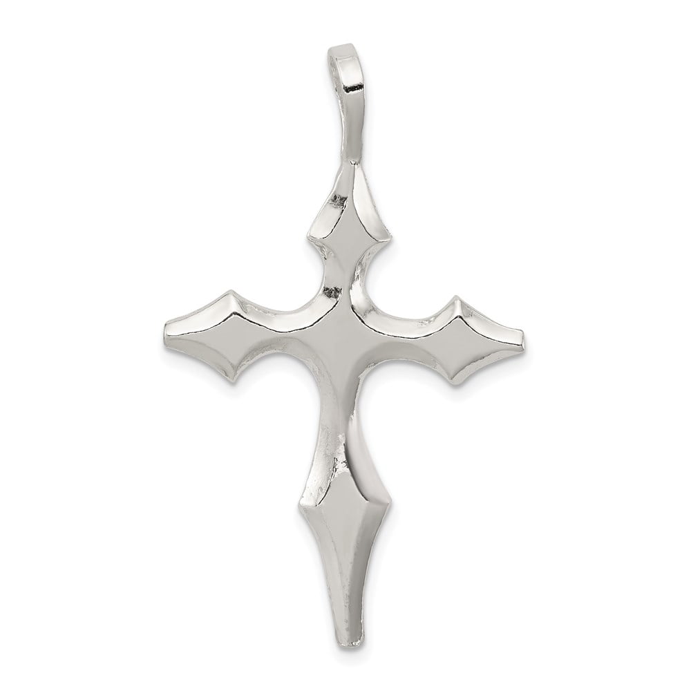18 Sterling Silver Passion Cross Charm Necklace 