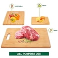 thumbnail image 3 of Freshware 3-Piece Bamboo Cutting Board Set, Reversible Kitchen Prep Boards, 3 of 9