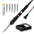 thumbnail image 1 of 60W Portable Handheld Professional Electric Soldering Iron Pen Type 200~450℃ Temperature Adjustable Electric Iron with, 1 of 8