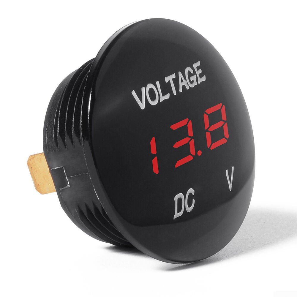 5-48V car marine motorcycle led digital voltmeter voltage meter battery gaugePVC