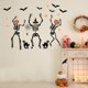 thumbnail image 5 of Calcomanía Decorativa para Pared NQ Esqueleto Divertido de Halloween 40 x 60 cm Murciélago Gato Negro Autoadhesiva, 5 of 5