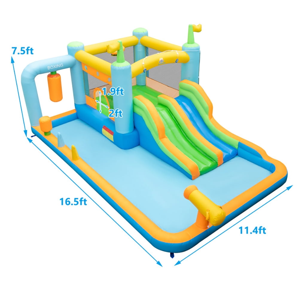 Aimee Lii Giant Inflatable Water Slide for Kids Aged 3-10 (without Blower), Kids Water Park Bounce House, Playhouse for Kids Outdoor