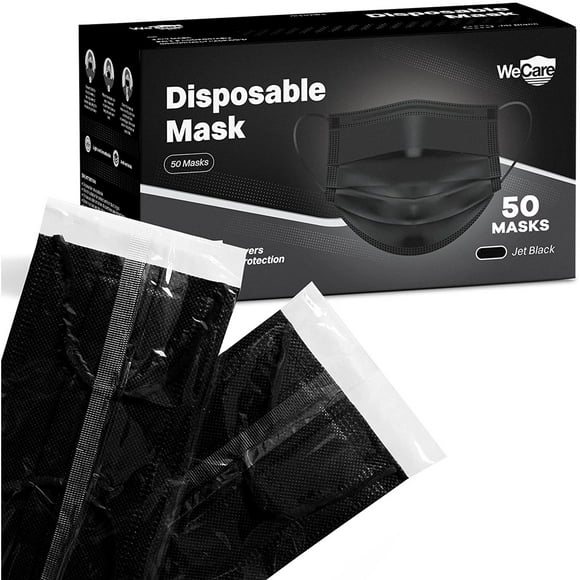 All Black Disposable Mask
